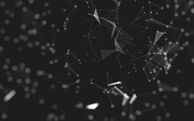 Soyut arka plan. Çokgen şekilli moleküller teknolojisi,