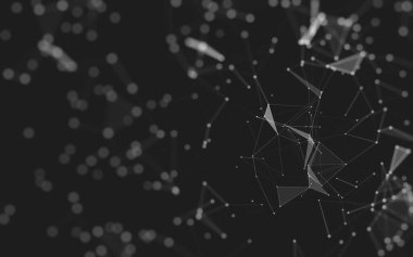Soyut arka plan. Çokgen şekilli moleküller teknolojisi,
