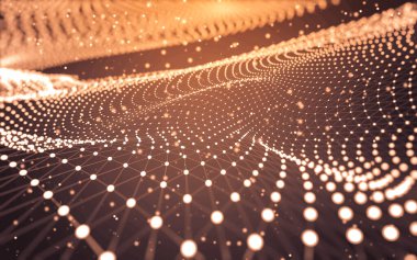 Soyut arka plan. Çokgen şekilli moleküller teknolojisi,