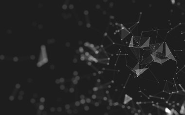 Soyut arka plan. Çokgen şekilli moleküller teknolojisi,