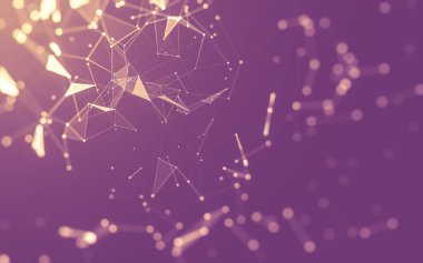 Soyut arka plan. Çokgen şekilli moleküller teknolojisi,