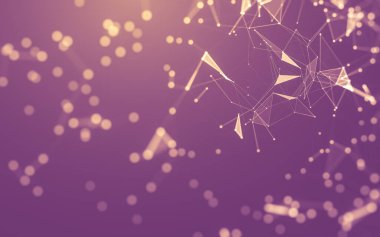 Soyut arka plan. Çokgen şekilli moleküller teknolojisi,