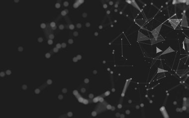 Soyut arka plan. Çokgen şekilli moleküller teknolojisi,