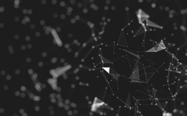 Soyut arka plan. Çokgen şekilli moleküller teknolojisi,