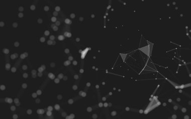 Soyut arka plan. Çokgen şekilli moleküller teknolojisi,