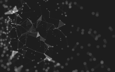 Soyut arka plan. Çokgen şekilli moleküller teknolojisi,