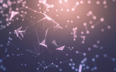 Soyut arka plan. Çokgen şekilli moleküller teknolojisi,