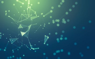 Soyut arka plan. Çokgen şekilli moleküller teknolojisi,