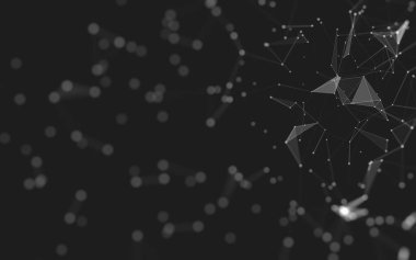 Soyut arka plan. Çokgen şekilli moleküller teknolojisi,