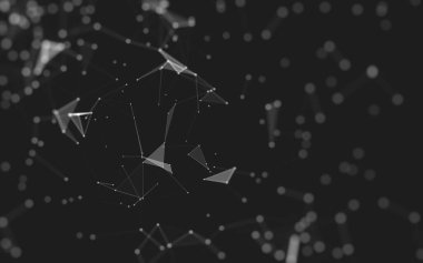 Soyut arka plan. Çokgen şekilli moleküller teknolojisi,