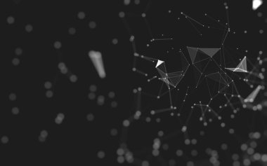 Soyut arka plan. Çokgen şekilli moleküller teknolojisi,