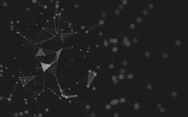 Soyut arka plan. Çokgen şekilli moleküller teknolojisi,