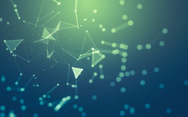 Soyut arka plan. Çokgen şekilli moleküller teknolojisi,