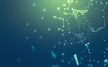 Soyut arka plan. Çokgen şekilli moleküller teknolojisi,