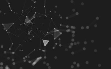 Soyut arka plan. Çokgen şekilli moleküller teknolojisi,