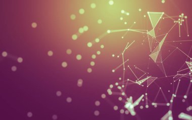 Soyut arka plan. Çokgen şekilli moleküller teknolojisi,