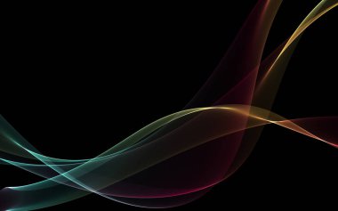 Bir parlayan ile koyu arka plan soyut dalgalar