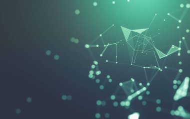 Soyut arka plan. Çokgen şekilli moleküller teknolojisi,