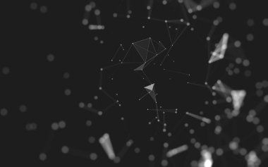 Soyut arka plan. Çokgen şekilli moleküller teknolojisi,