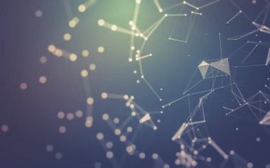 Soyut arka plan. Çokgen şekilli moleküller teknolojisi,