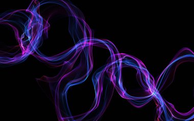 Bir parlayan ile koyu arka plan soyut dalgalar