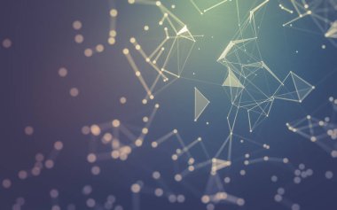 Soyut arka plan. Çokgen şekilli moleküller teknolojisi,