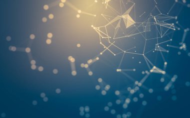 Soyut arka plan. Çokgen şekilli moleküller teknolojisi,