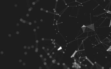 Soyut arka plan. Çokgen şekilli moleküller teknolojisi,