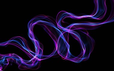 Bir parlayan ile koyu arka plan soyut dalgalar