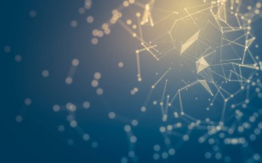 Soyut arka plan. Çokgen şekilli moleküller teknolojisi,