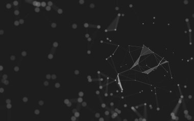 Soyut arka plan. Çokgen şekilli moleküller teknolojisi,