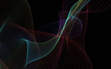 Bir parlayan ile koyu arka plan soyut dalgalar