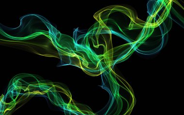 Bir parlayan ile koyu arka plan soyut dalgalar