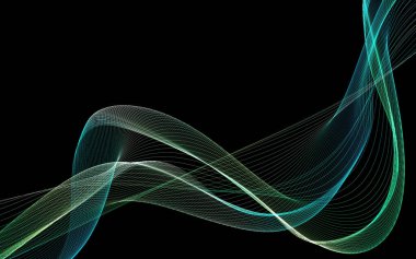 Bir parlayan ile koyu arka plan soyut dalgalar