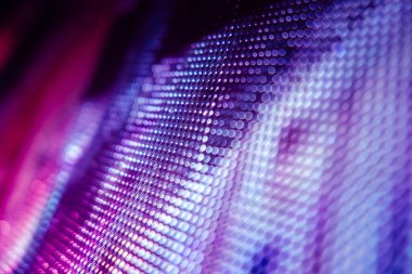 Yakın plan LED bulanık ekran. LED yumuşak odak arkaplanı. Tasarım için soyut arkaplan ideali.