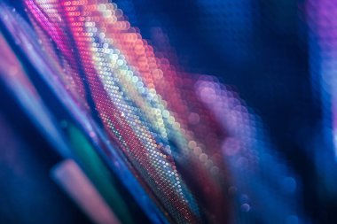 Yakın plan LED bulanık ekran. LED yumuşak odak arkaplanı. Tasarım için soyut arkaplan ideali.