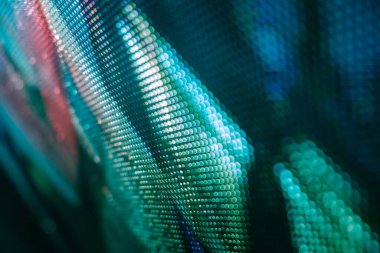 Yakın plan LED bulanık ekran. LED yumuşak odak arkaplanı. Tasarım için soyut arkaplan ideali.