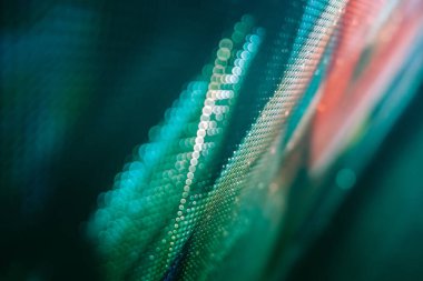 Yakın plan LED bulanık ekran. LED yumuşak odak arkaplanı. Tasarım için soyut arkaplan ideali.