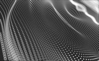 Soyut arkaplan. Çokgen şekilli molekül teknolojisi, noktaları ve çizgileri birleştiriyor. Bağlantı yapısı. Büyük veri görselleştirmesi. 