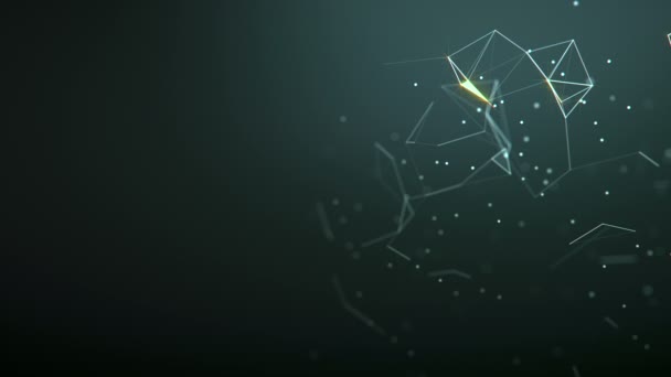 Contexte abstrait. Technologie des molécules avec des formes polygonales, des points de connexion et des lignes. Structure de connexion. Visualisation Big Data. 