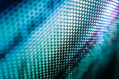 Yakın plan LED bulanık ekran. LED yumuşak odak arkaplanı. Tasarım için soyut arkaplan ideali.