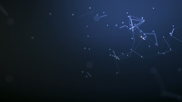 Contexte abstrait. Technologie des molécules avec des formes polygonales, des points de connexion et des lignes. Structure de connexion. Visualisation Big Data. 