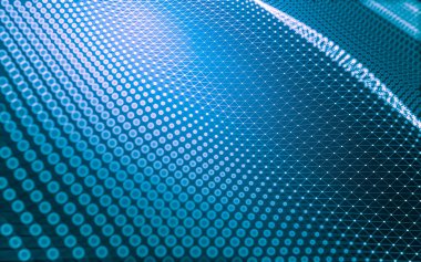 Soyut arkaplan. Çokgen şekilli molekül teknolojisi, noktaları ve çizgileri birleştiriyor. Bağlantı yapısı. Büyük veri görselleştirmesi.