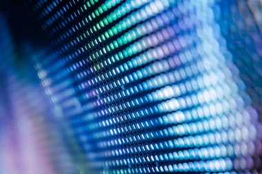 Yakın plan LED bulanık ekran. LED yumuşak odak arkaplanı. Tasarım için soyut arkaplan ideali.