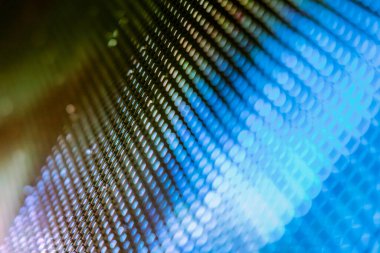 Yakın plan LED bulanık ekran. LED yumuşak odak arkaplanı. Tasarım için soyut arkaplan ideali.