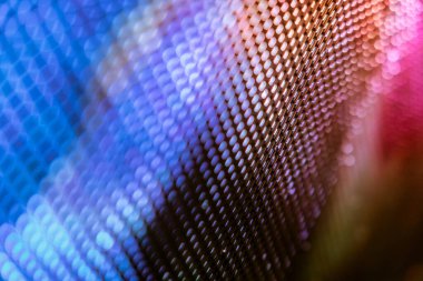 Yakın plan LED bulanık ekran. LED yumuşak odak arkaplanı. Tasarım için soyut arkaplan ideali.