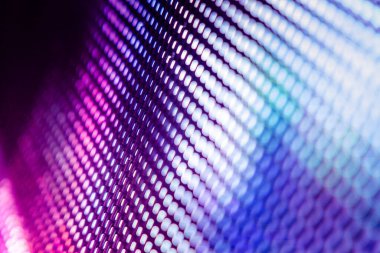 Yakın plan LED bulanık ekran. LED yumuşak odak arkaplanı. Tasarım için soyut arkaplan ideali.