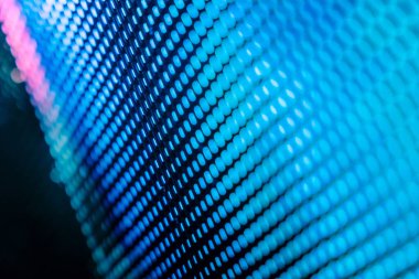 Yakın plan LED bulanık ekran. LED yumuşak odak arkaplanı. Tasarım için soyut arkaplan ideali.