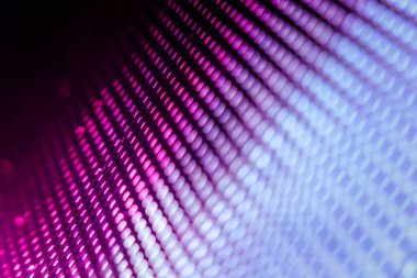 Yakın plan LED bulanık ekran. LED yumuşak odak arkaplanı. Tasarım için soyut arkaplan ideali.