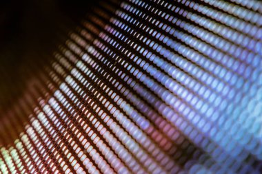 Yakın plan LED bulanık ekran. LED yumuşak odak arkaplanı. Tasarım için soyut arkaplan ideali.